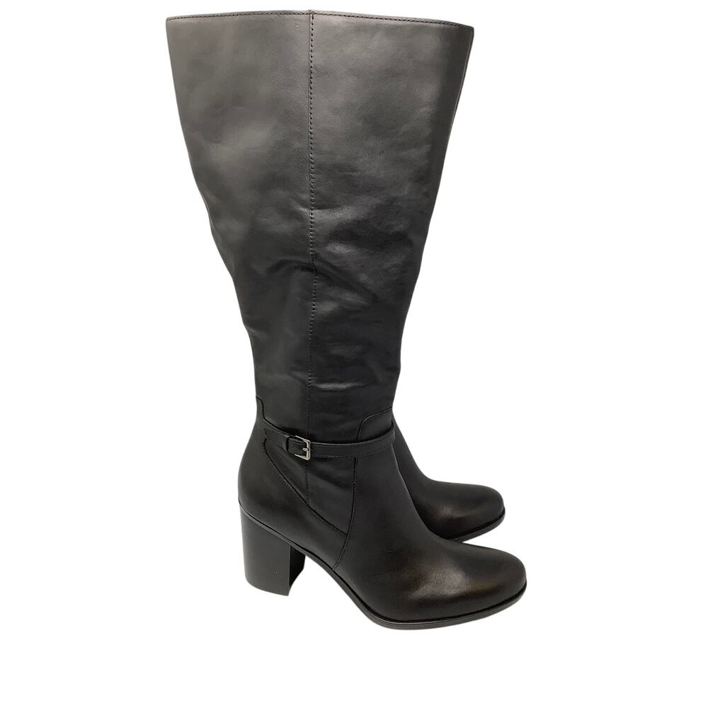 Naturalizer Women's 11M WC Black Leather Kalina Knee High Boot Wide Calf OS20-22 - Picture 3 of 8